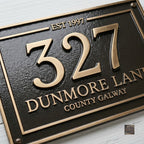 Classic Cast Aluminum House Number Plaque – Custom Address Sign | Ridgeco Address Sign