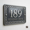 The Celtic Interlace – Cast Aluminum House Number & Address Plaque | Ridgeco