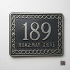 The Celtic Interlace – Cast Aluminum House Number & Address Plaque | Ridgeco