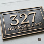 Classic Cast Aluminum House Number Plaque – Custom Address Sign | Ridgeco Address Sign