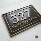 Classic Cast Aluminum House Number Plaque – Custom Address Sign | Ridgeco Address Sign