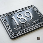 The Celtic Interlace – Cast Aluminum House Number & Address Plaque | Ridgeco