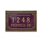 Phoenicia Meridian Cast Aluminum Address Plaque – Personalized Handmade House Sign