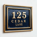 The Cedar Court — Classic Cast Aluminum Address Plaque