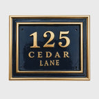 The Cedar Court — Classic Cast Aluminum Address Plaque