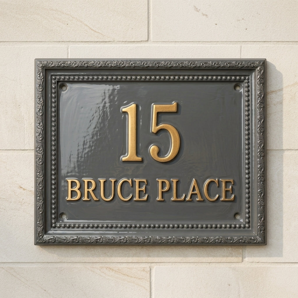 The Sterling Heritage — Cast Aluminum Address Plaque
