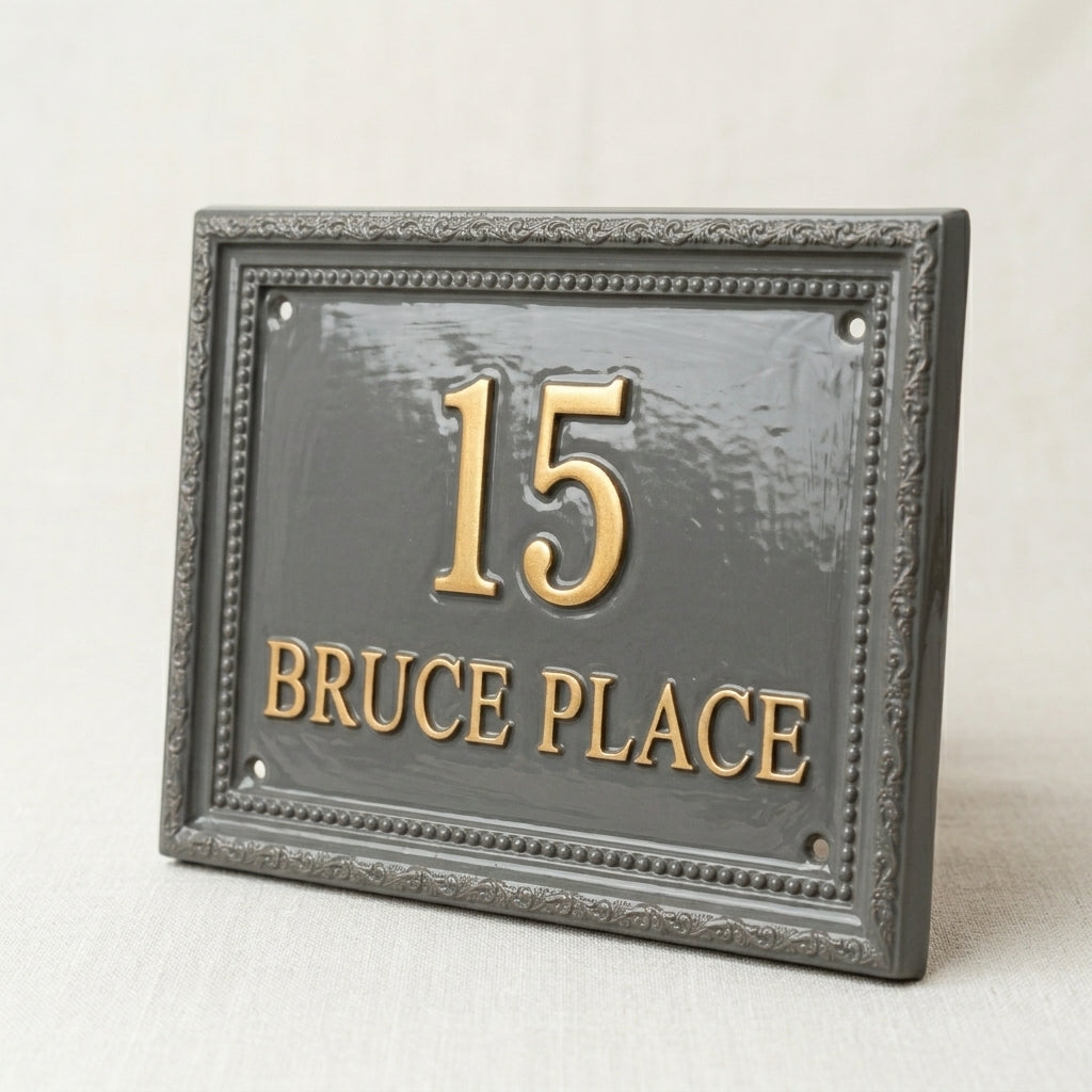 The Sterling Heritage — Cast Aluminum Address Plaque