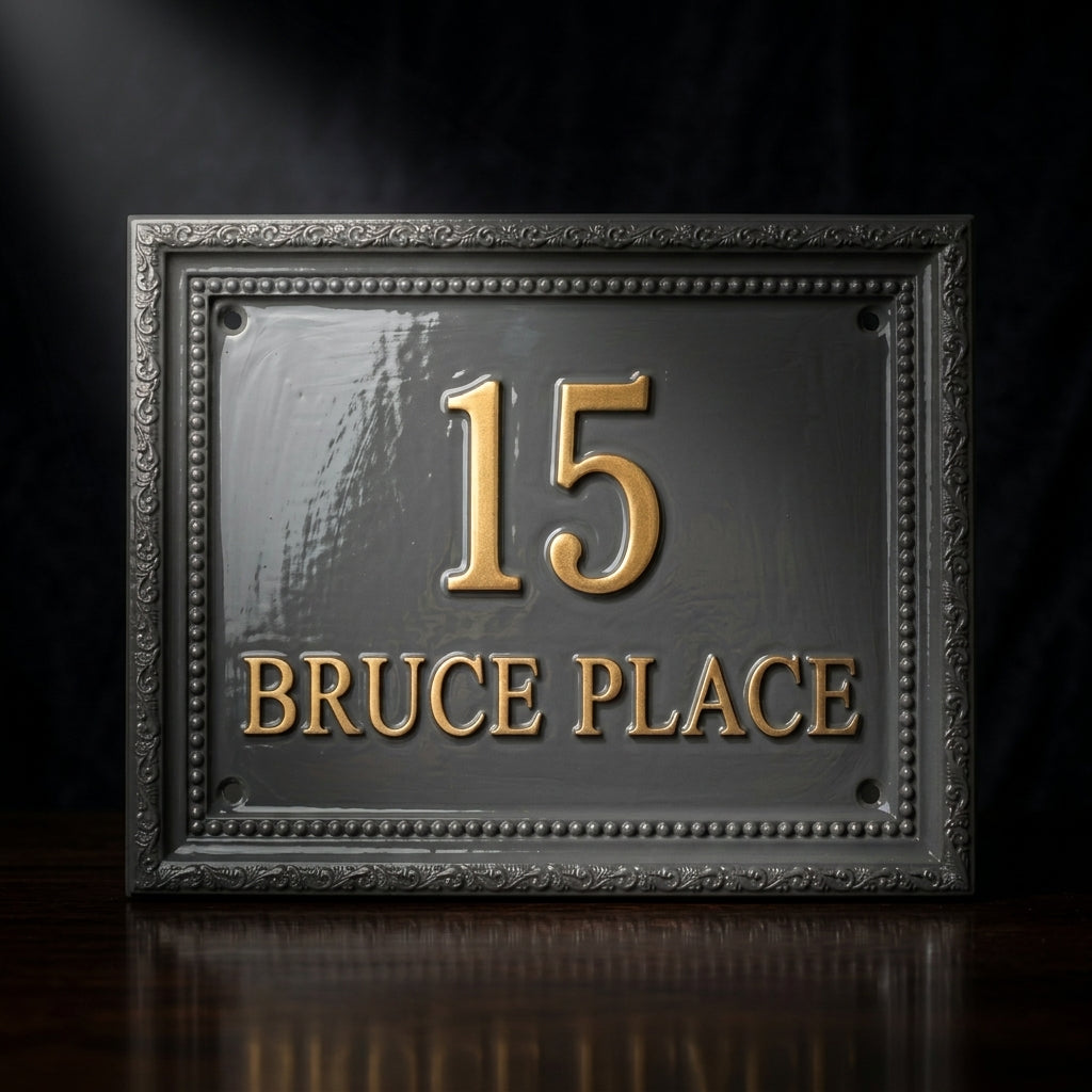 The Sterling Heritage — Cast Aluminum Address Plaque