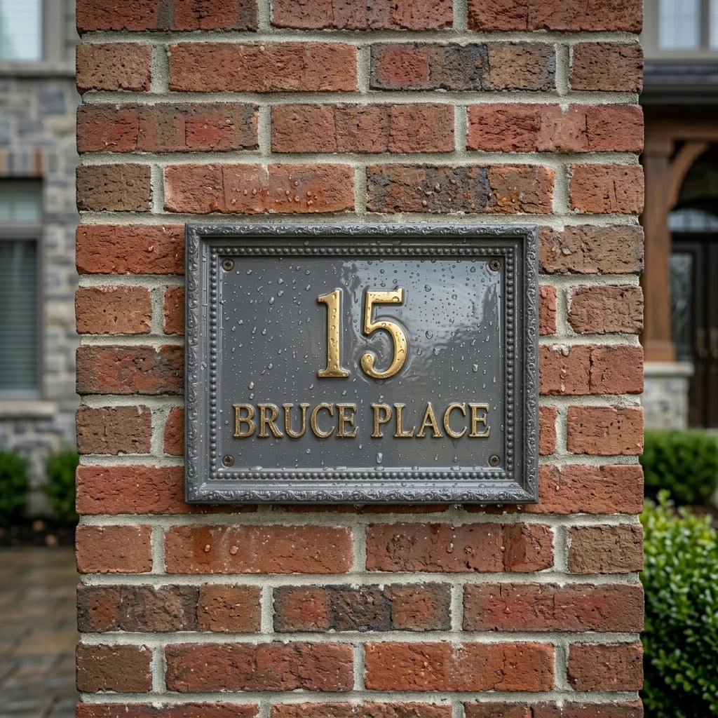 The Sterling Heritage — Cast Aluminum Address Plaque