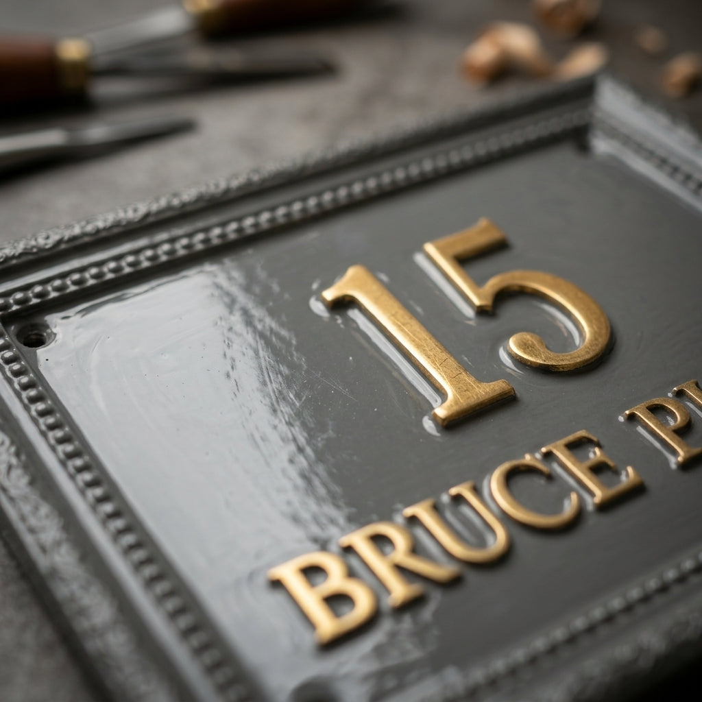 The Sterling Heritage — Cast Aluminum Address Plaque