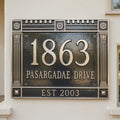 Aurelia Cast Aluminum House Number Plaque – Custom Address Sign | Ridgeco