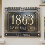 Aurelia Cast Aluminum House Number Plaque – Custom Address Sign | Ridgeco