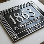 Aurelia Cast Aluminum House Number Plaque – Custom Address Sign | Ridgeco