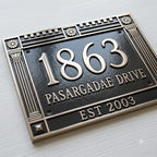 Aurelia Cast Aluminum House Number Plaque – Custom Address Sign | Ridgeco