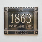 Aurelia Cast Aluminum House Number Plaque – Custom Address Sign | Ridgeco