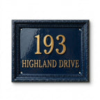Cast Aluminum House Number Plaque – Traditional Address Sign
