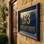 Cast Aluminum House Number Plaque – Traditional Address Sign