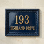 Cast Aluminum House Number Plaque – Traditional Address Sign