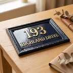 Cast Aluminum House Number Plaque – Traditional Address Sign