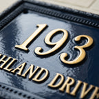 Cast Aluminum House Number Plaque – Traditional Address Sign