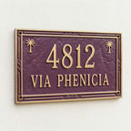 Custom Cast Aluminum House Number Plaque | Personalized Address Sign