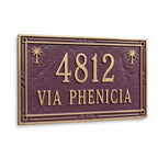 Custom Cast Aluminum House Number Plaque | Personalized Address Sign