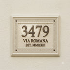 Classical Roman House Number Plaque | Custom Cast Aluminum Address Sign