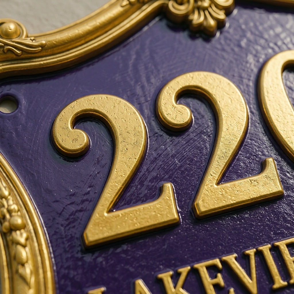 Handcrafted Cast Aluminum Address Plaque – Custom House Number Sign | RidgeCo