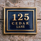 The Cedar Court — Classic Cast Aluminum Address Plaque
