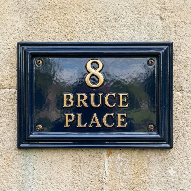 Cast Aluminum House Number Plaque – Traditional Address Sign | Ridgeco Design
