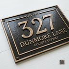 Classic Cast Aluminum House Number Plaque – Custom Address Sign | Ridgeco Address Sign