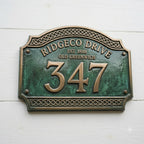 Ornate Cast Aluminum House Address Plaque – Custom House Number Sign | RidgeCo Design