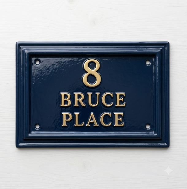Cast Aluminum House Number Plaque – Traditional Address Sign | Ridgeco Design