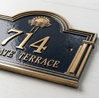 Sun Gate – Handcrafted Cast Aluminum Address Plaque
