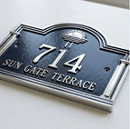 Sun Gate – Handcrafted Cast Aluminum Address Plaque