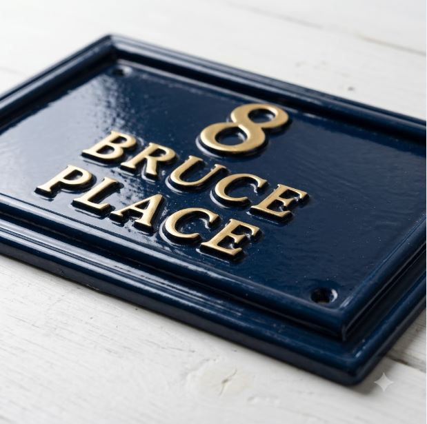 Cast Aluminum House Number Plaque – Traditional Address Sign | Ridgeco Design