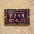 Phoenicia Meridian Cast Aluminum Address Plaque – Personalized Handmade House Sign