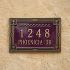 Phoenicia Meridian Cast Aluminum Address Plaque – Personalized Handmade House Sign