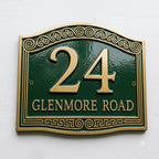 Cast Aluminum House Number Plaque – Ornate Address Sign | Ridgeco Design