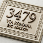 Classical Roman House Number Plaque | Custom Cast Aluminum Address Sign