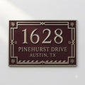 Custom Cast Aluminum House Number Plaque | Personalized Address Sign
