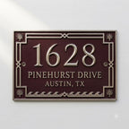 Custom Cast Aluminum House Number Plaque | Personalized Address Sign