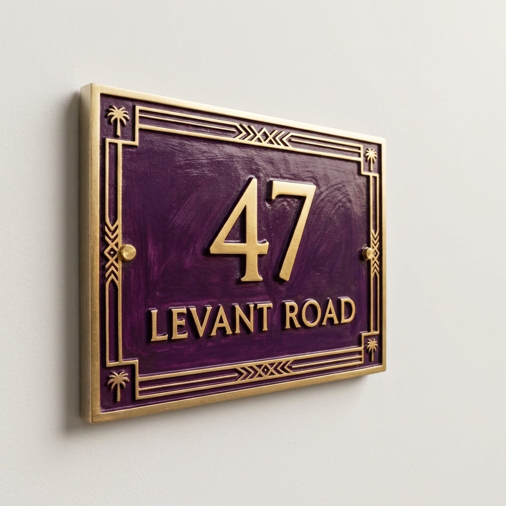 Phoenicia Heritage™ Cast Aluminum Address Plaque – Custom House Number Sign