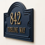 Handcrafted Cast Aluminum Address Plaque | Atlantis Collection
