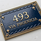 Phoenicia Heritage Cast Aluminum Address Plaque – Handmade Custom House Sign
