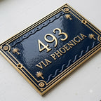 Phoenicia Heritage Cast Aluminum Address Plaque – Handmade Custom House Sign