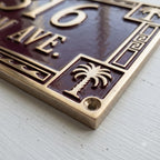 Phoenicia Heritage Cast Aluminum Address Plaque | Personalized House Number Sign