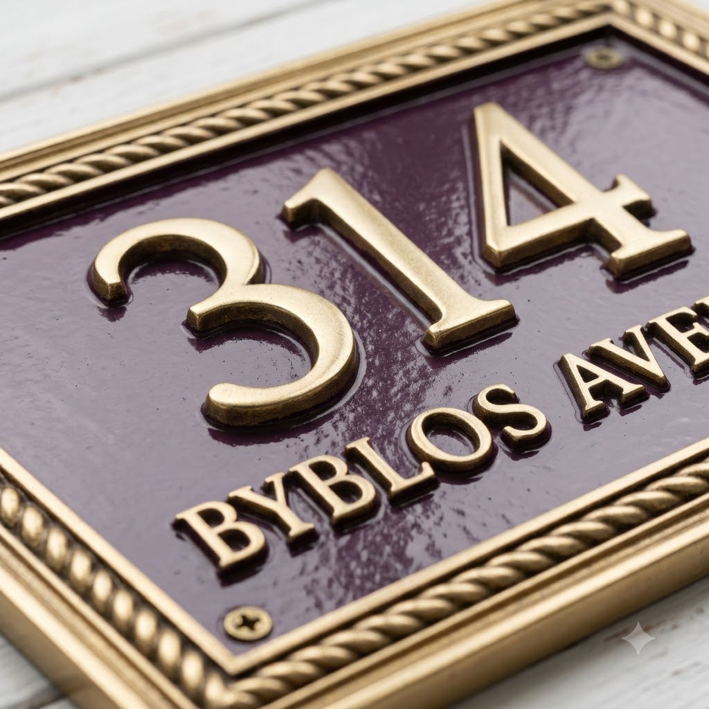 Cast Aluminum House Number Plaque | Custom Address Sign | RidgeCo