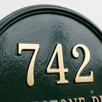Heritage Arch Cast Aluminum Address Plaque – Personalized Handmade House Sign