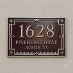 Custom Cast Aluminum House Number Plaque | Personalized Address Sign